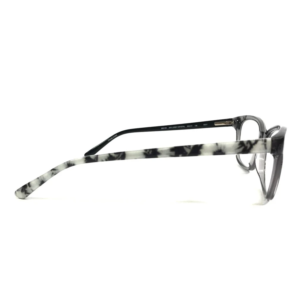 Bebe Eyeglasses Frames BB5163 001 GREY CRYSTAL Black Cat Eye Full Rim 55-17-135
